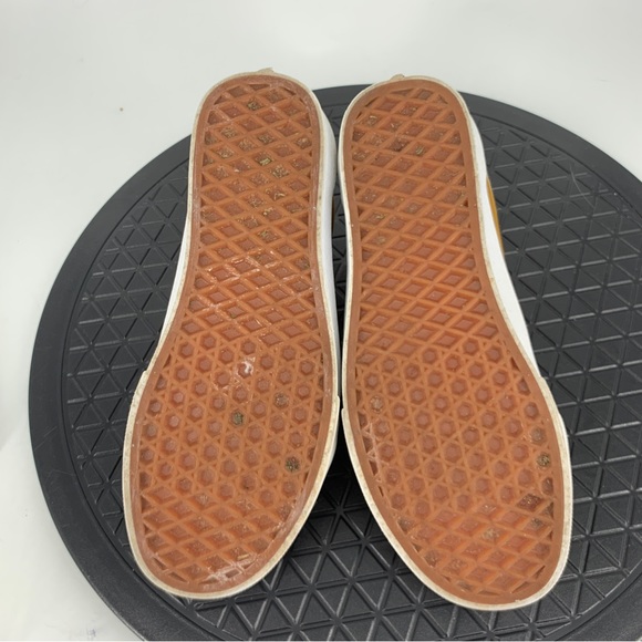 Vans Women 37 Size 7 Sneakers Yellow Brown Canvas Suede Old Skool Shoes Low Top - Picture 10 of 10